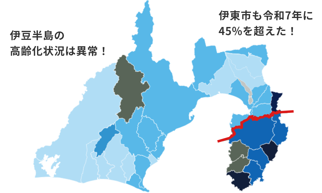 市町別高齢化率推移〈令和6年4月1日〉